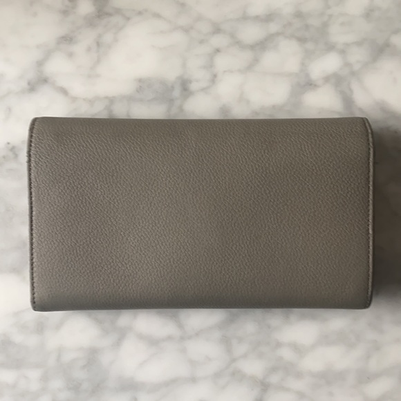 Saint Laurent Grey Leather Continental Wallet - Picture 2 of 9